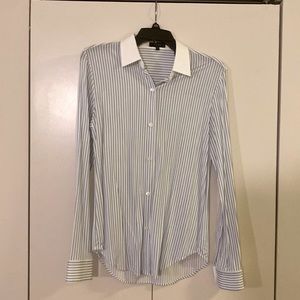 Theory silk blouse - blue stripe